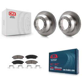 Rear Brake Rotor Ceramic Pad Kit For Ford F-350 Super Duty With Dual Wheels