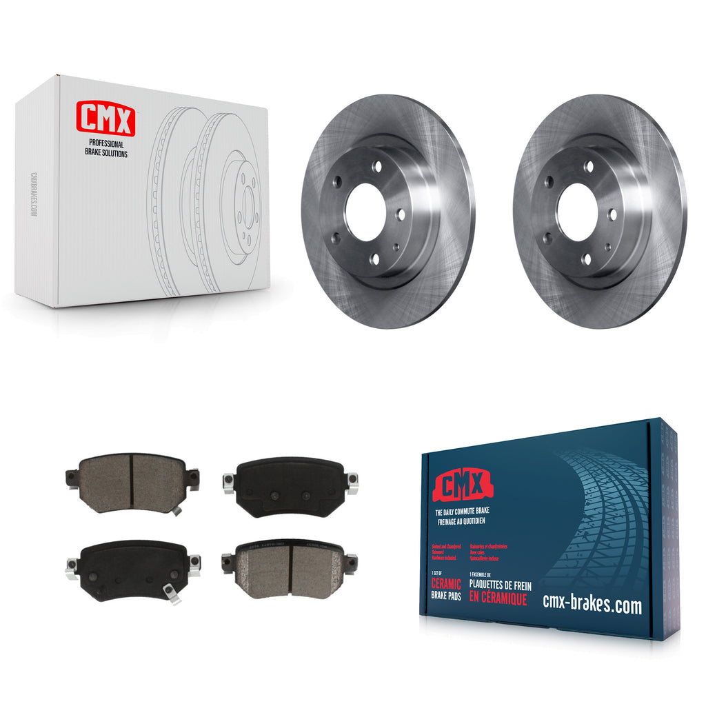 [Rear] 2016-2021 Mazda 6 Premium OE Brake Rotors & Ceramic Pads Kit For Max Braking