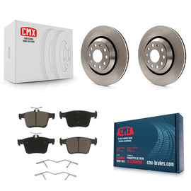Rear Brake Rotor & Ceramic Pad Kit For Volkswagen Atlas Audi Golf R S3 Q3 A3 TTS
