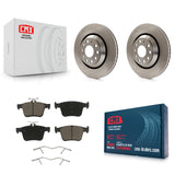 Rear Brake Rotor & Ceramic Pad Kit For Volkswagen Atlas Audi Golf R S3 Q3 A3 TTS