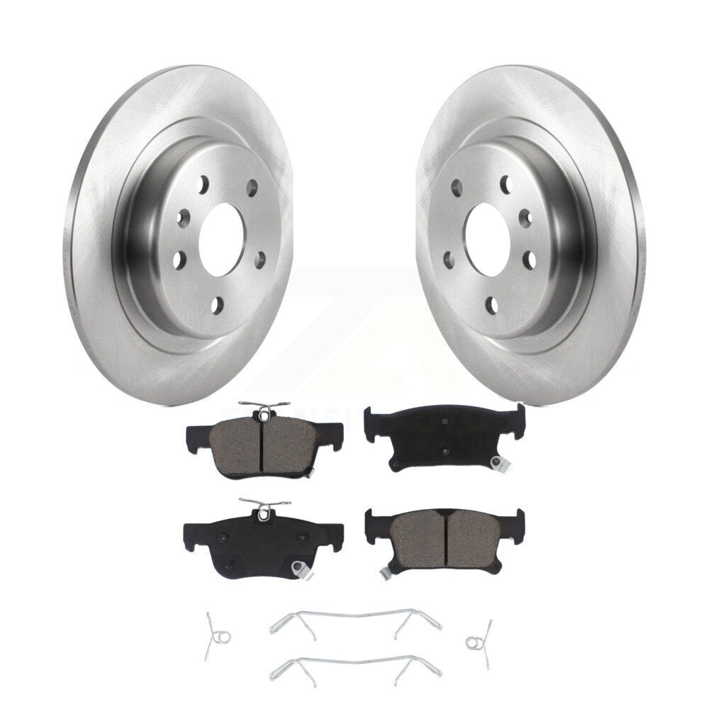 Rear Brake Rotors & Ceramic Pad Kit For Buick Envision With 315mm Diameter Rotor