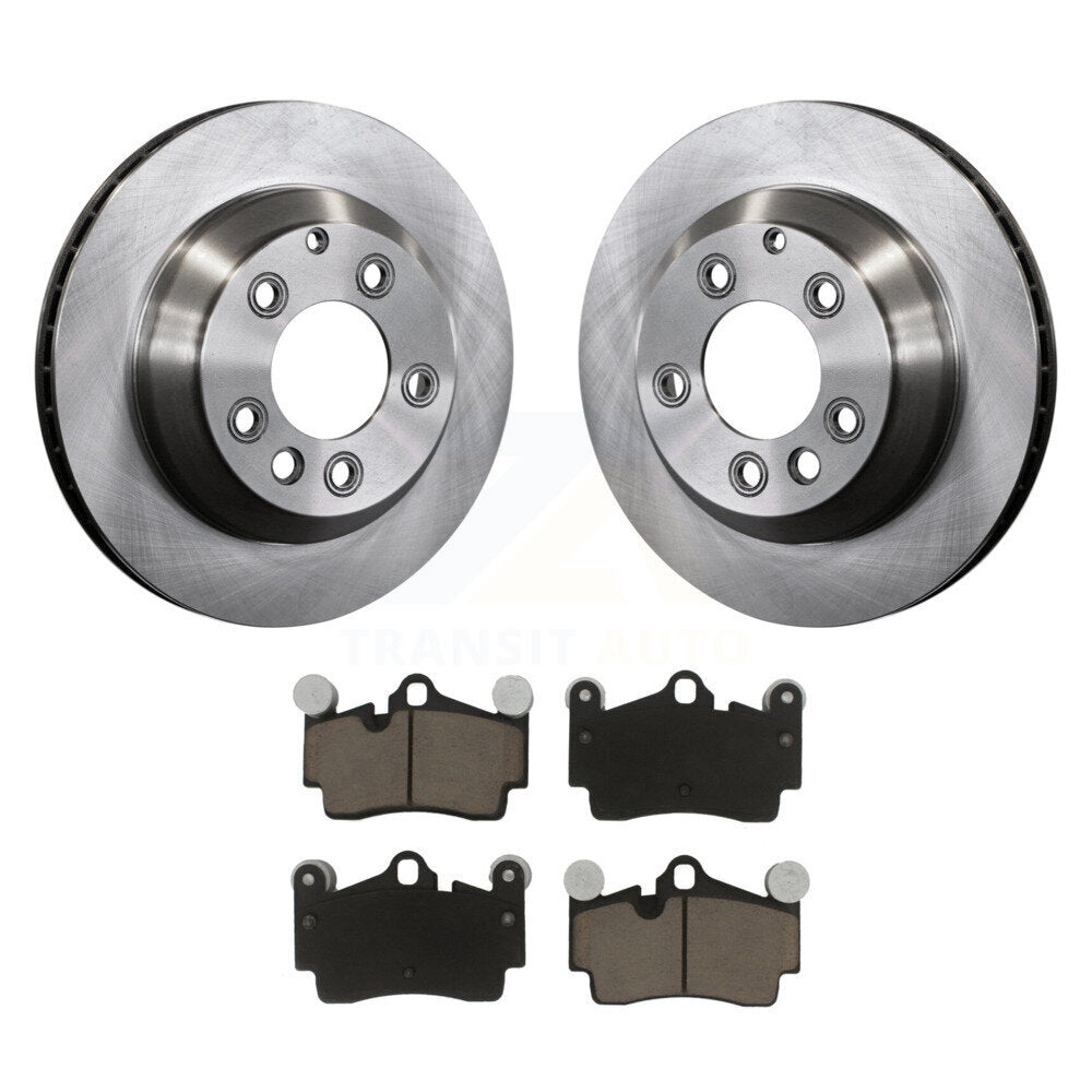 Rear Brake Rotors Ceramic Pad Kit For Audi Q7 Porsche Cayenne Volkswagen Touareg