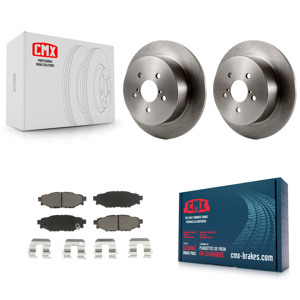 Rear Disc Brake Rotors And Ceramic Pads Kit For Subaru Outback Legacy