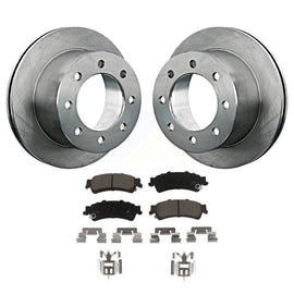 [Rear] 2001 GMC Sierra 3500 Chevrolet Silverado Premium OE Brake Rotors & Ceramic Pads Kit For Max Braking
