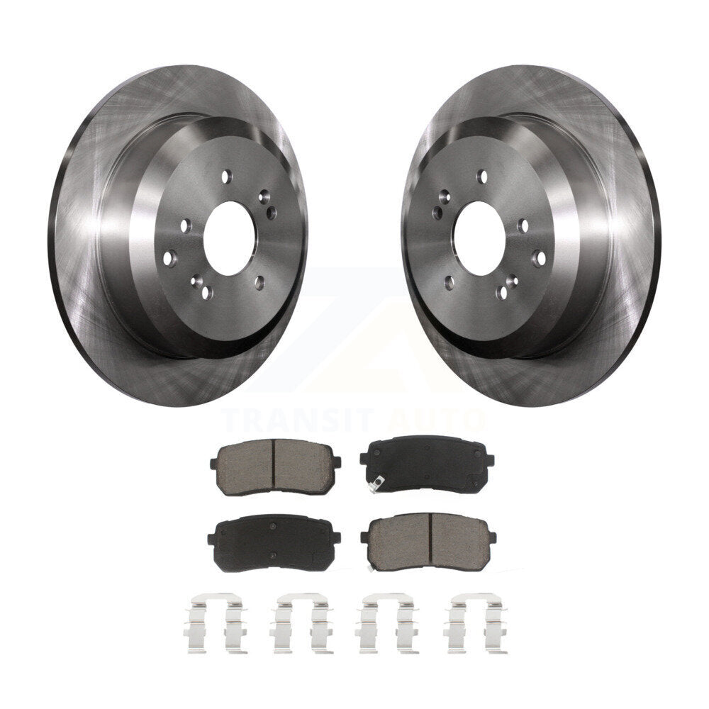 Rear Disc Brake Rotors And Ceramic Pads Kit For 2007-2012 Hyundai Veracruz