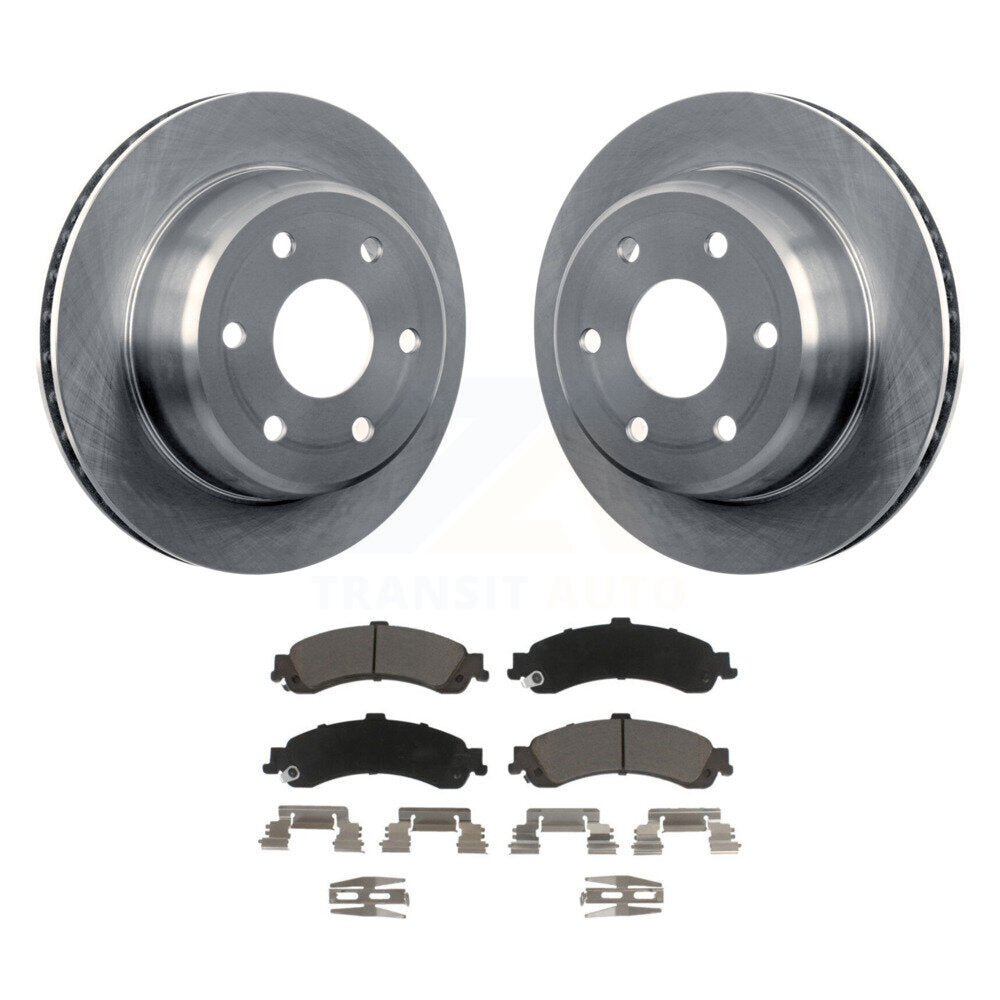 Rear Brake Rotor & Ceramic Pad Kit For Chevrolet Silverado 1500 GMC Tahoe Sierra