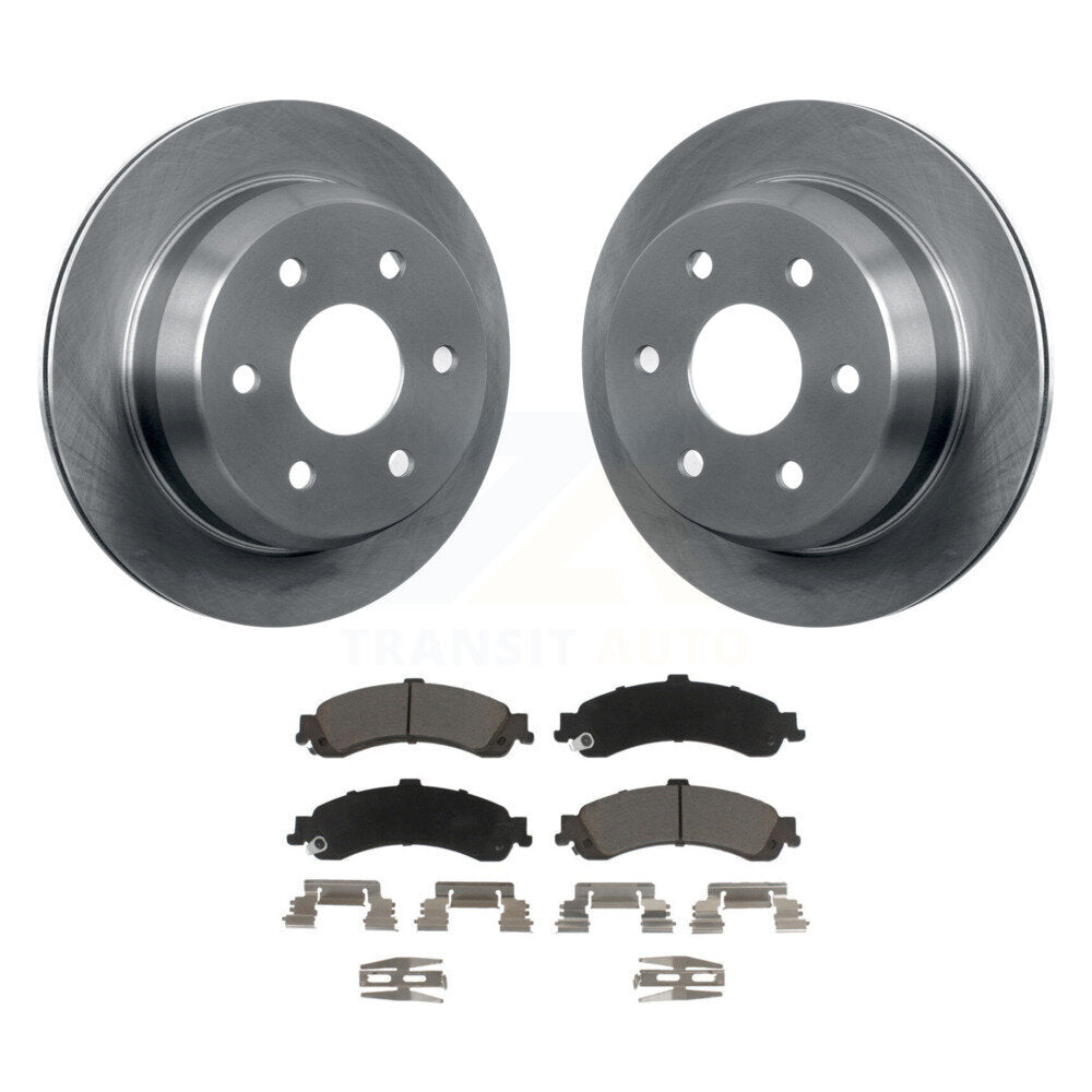 Rear Disc Brake Rotors And Ceramic Pads Kit For 2002 Chevrolet Suburban 1500 4WD