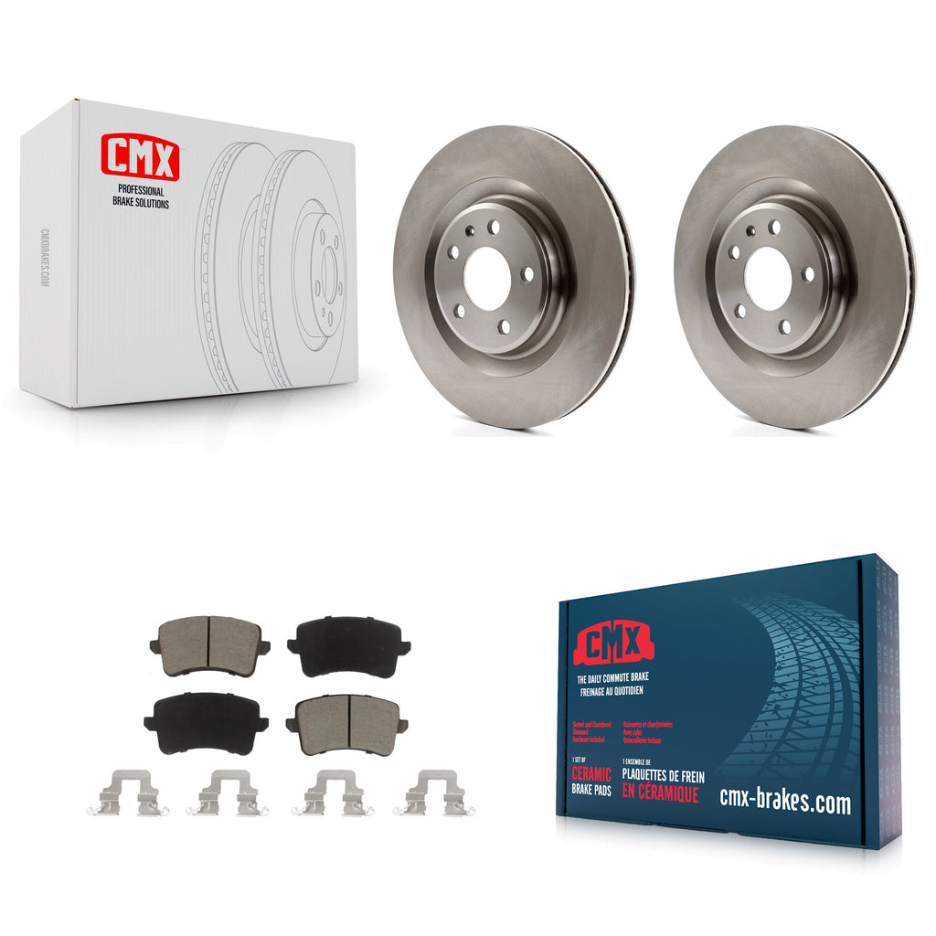 Rear Disc Brake Rotors And Ceramic Pads Kit For Audi Q5 A5 SQ5 Quattro S5 A4