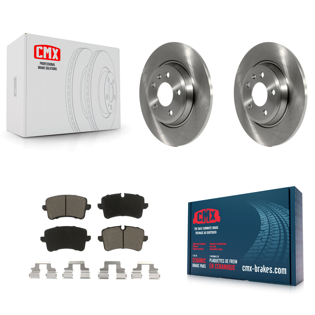 Rear Disc Brake Rotors And Ceramic Pads Kit For Audi A7 Quattro A6