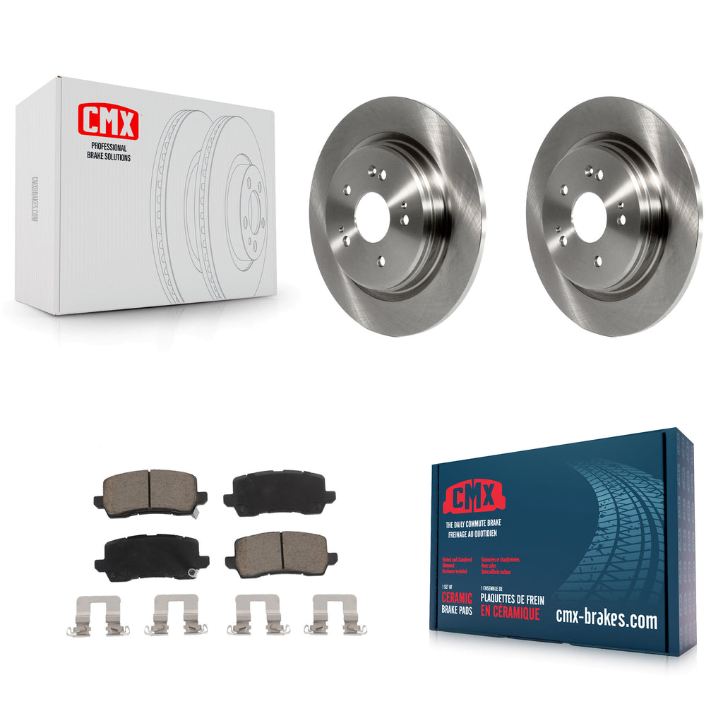 [Rear] 2015-2020 Acura TLX Premium OE Brake Rotors & Ceramic Pads Kit For Max Braking