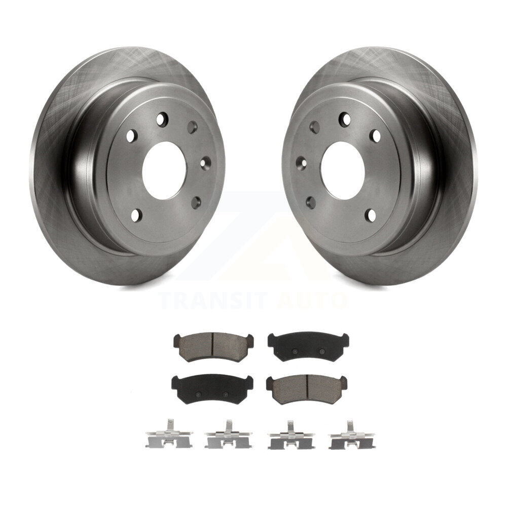 Rear Disc Brake Rotors & Ceramic Pad Kit For Suzuki Forenza Reno Chevrolet Optra