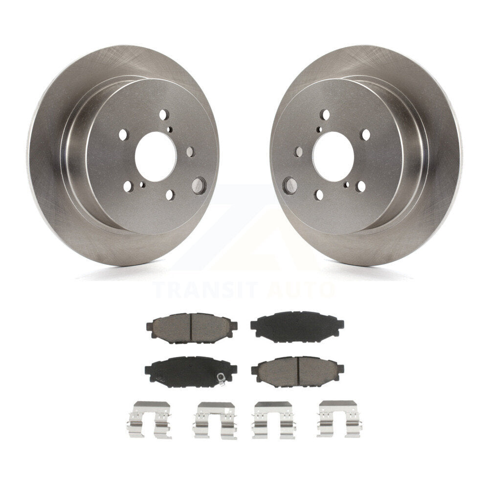 Rear Disc Brake Rotor & Ceramic Pad Kit For Subaru Forester Impreza Crosstrek XV