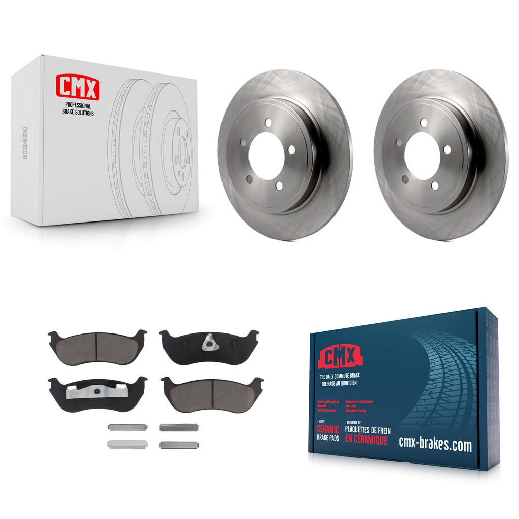 Rear Disc Brake Rotors And Ceramic Pad Kit For Ford Explorer Mercury Mountaineer