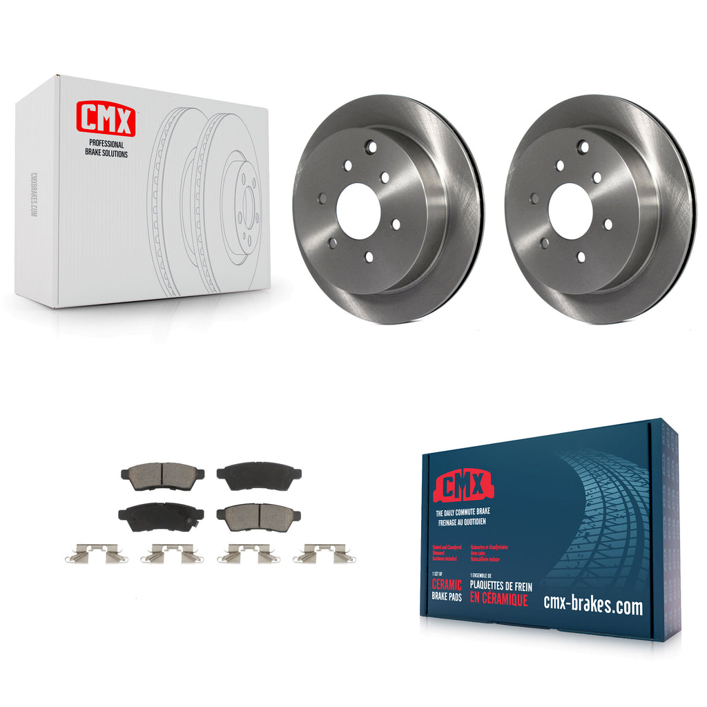 Rear Disc Brake Rotors Ceramic Pad Kit For Nissan Frontier Xterra Suzuki Equator