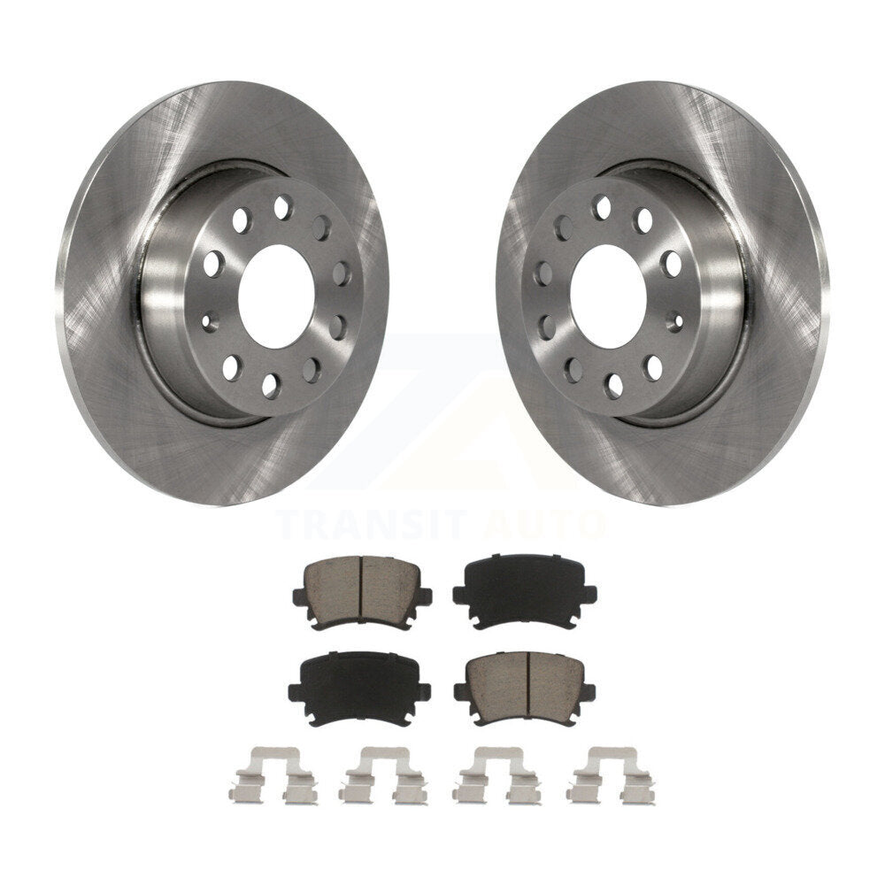 Rear Disc Brake Rotors And Ceramic Pads Kit For Volkswagen GTI