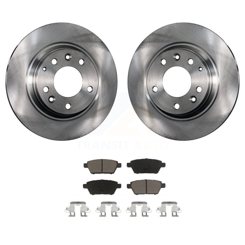 Rear Brake Rotor And Ceramic Pad Kit For Ford Fusion Mazda 6 Lincoln MKZ Mercury