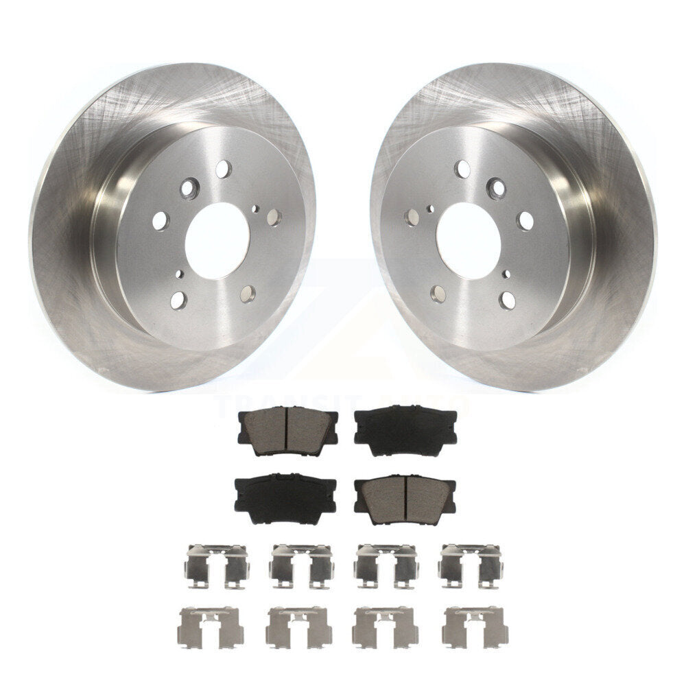 Rear Disc Brake Rotors And Ceramic Pads Kit For Toyota Camry