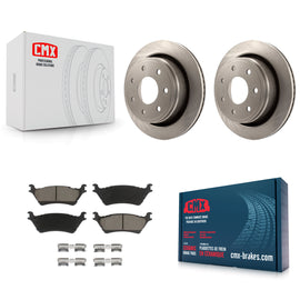 [Rear] 2012-2014 Ford F-150 With 7 Lug Wheels Premium OE Brake Rotors & Ceramic Pads Kit For Max Braking