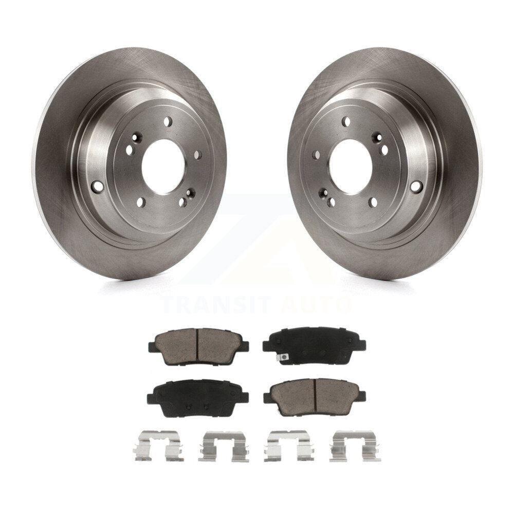 Rear Disc Brake Rotors And Ceramic Pads Kit For Hyundai Genesis G80 Kia K900