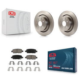 Rear Disc Brake Rotors And Ceramic Pads Kit For INFINITI G37 G35 Q60
