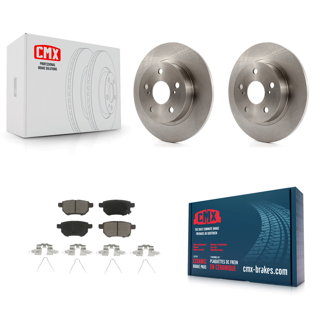 [Rear] 2011-2016 Scion tC Premium OE Brake Rotors & Ceramic Pads Kit For Max Braking