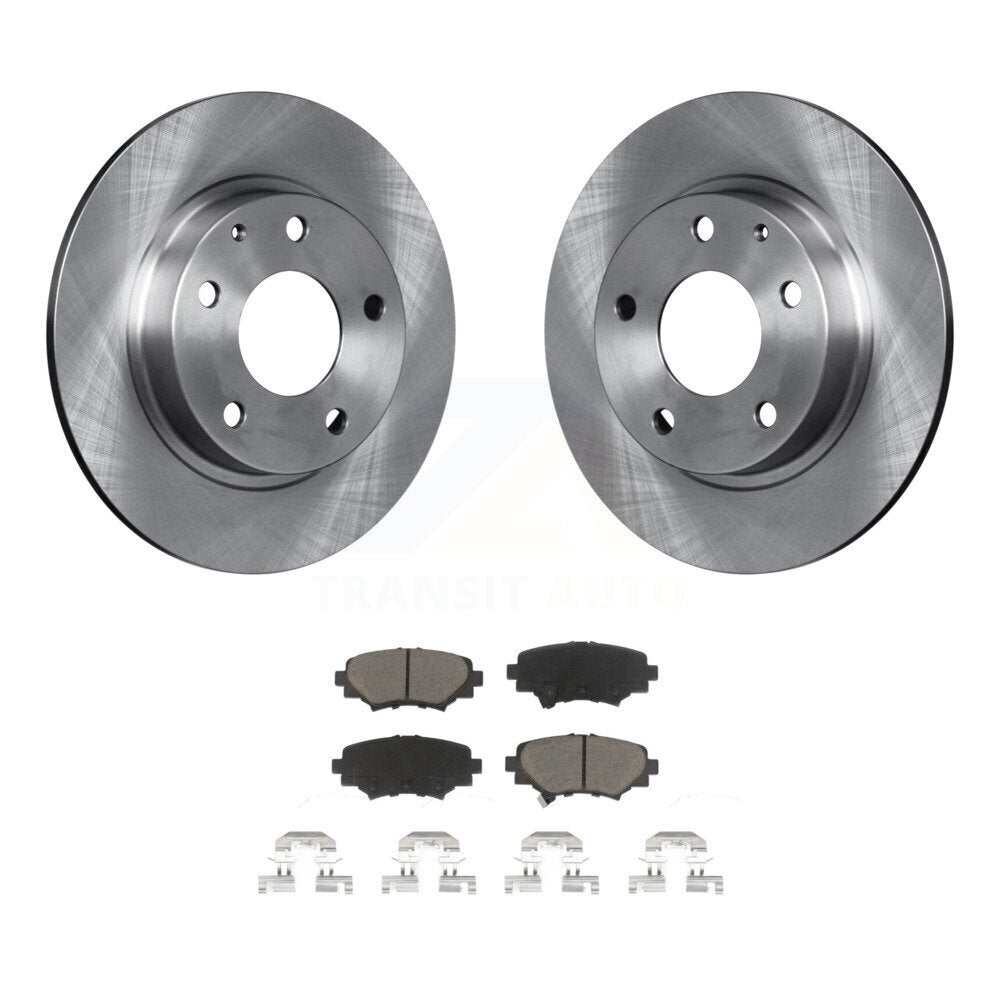 Rear Disc Brake Rotors And Ceramic Pads Kit For Mazda 3 Sport