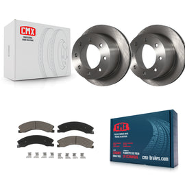 Rear Disc Brake Rotor Ceramic Pad Kit For Chevrolet Silverado 3500 HD GMC Sierra