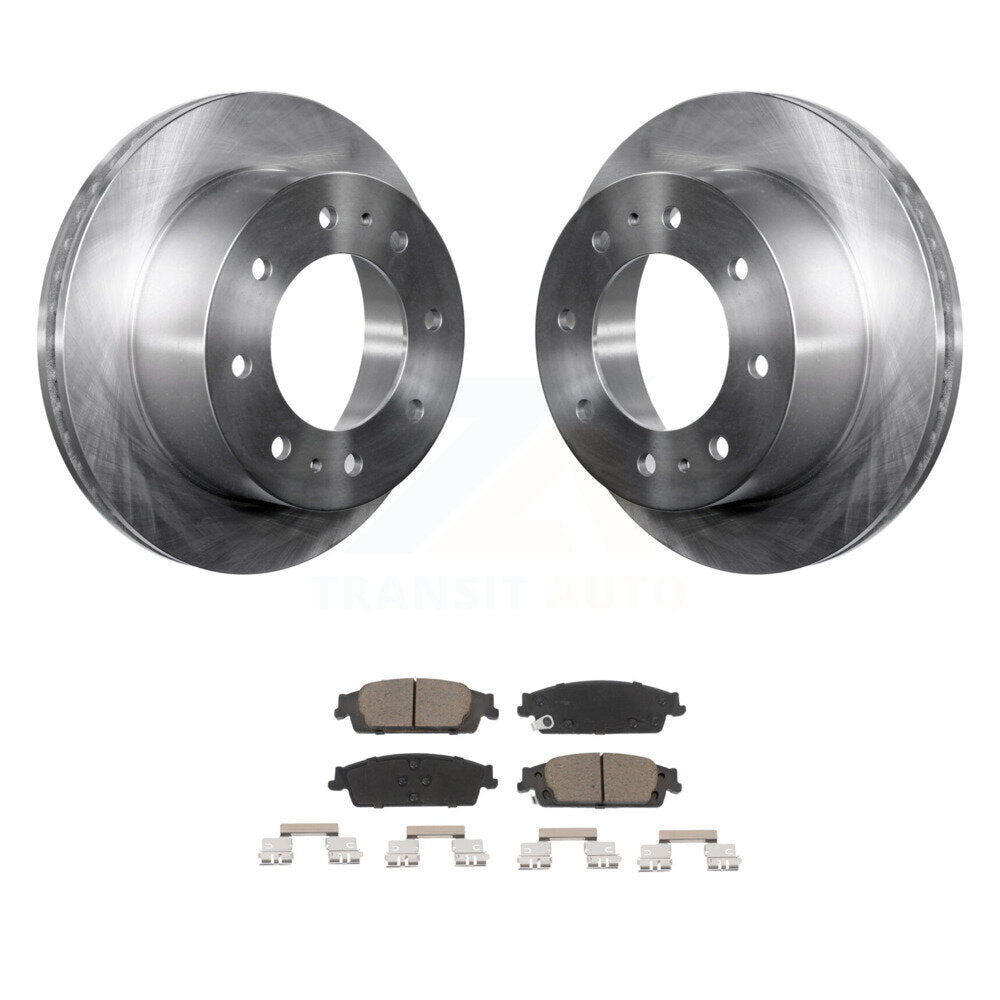 Rear Disc Brake Rotors And Ceramic Pads Kit For Chevrolet Suburban