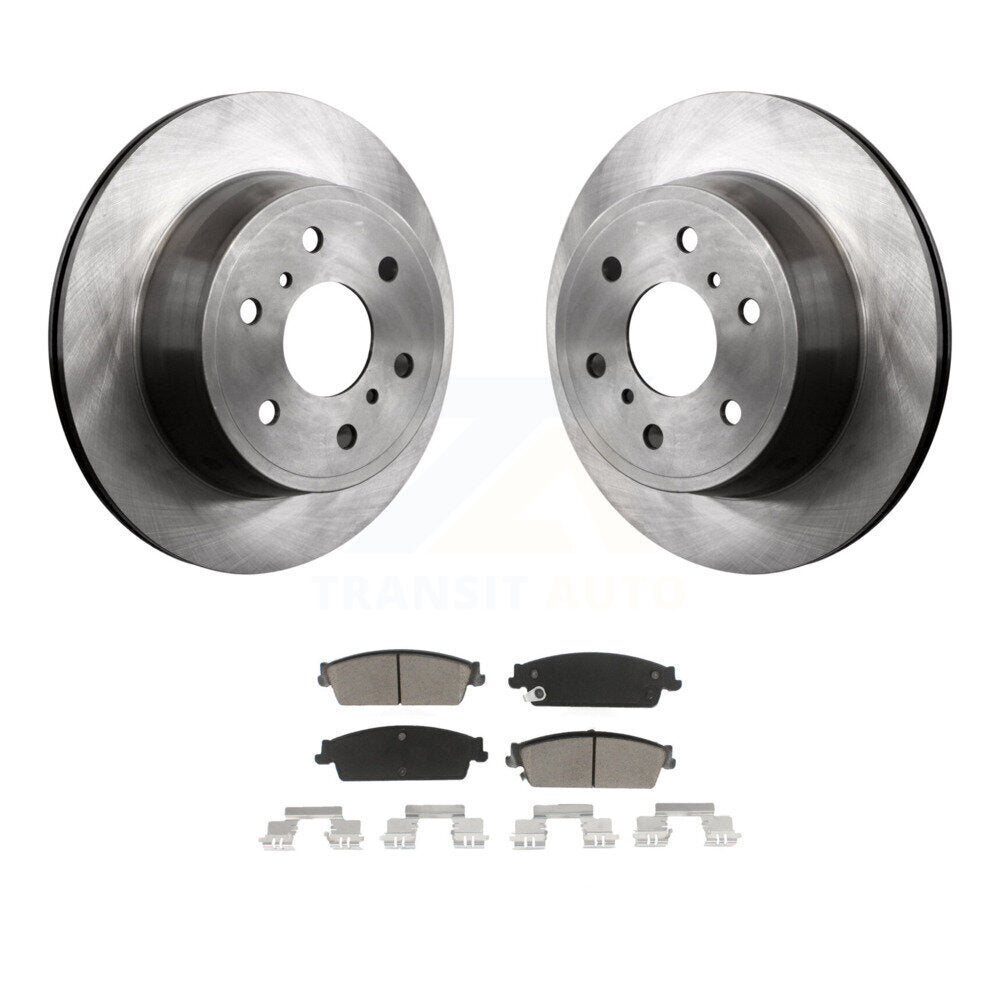 Rear Brake Rotor & Ceramic Pad Kit For Chevrolet Silverado 1500 GMC Sierra Tahoe