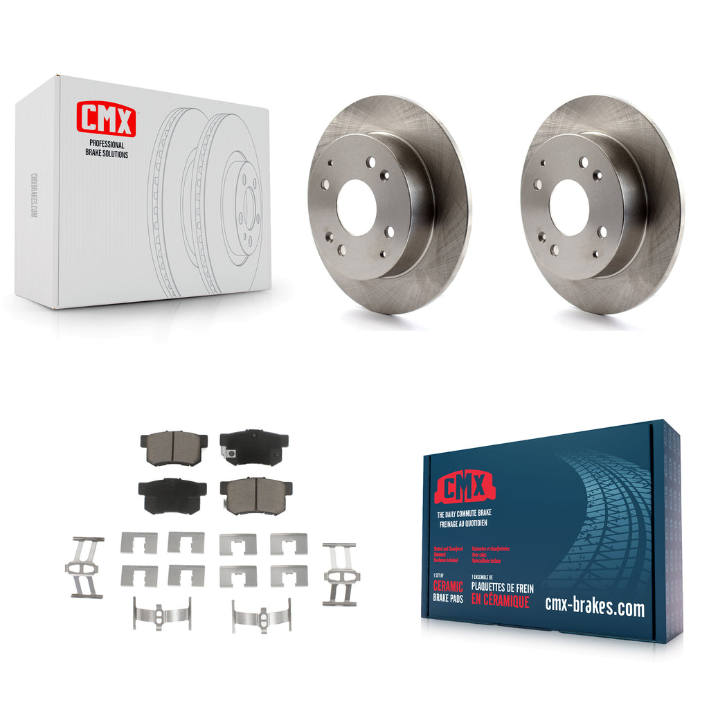 Rear Disc Brake Rotors And Ceramic Pads Kit For Honda Accord Acura CL
