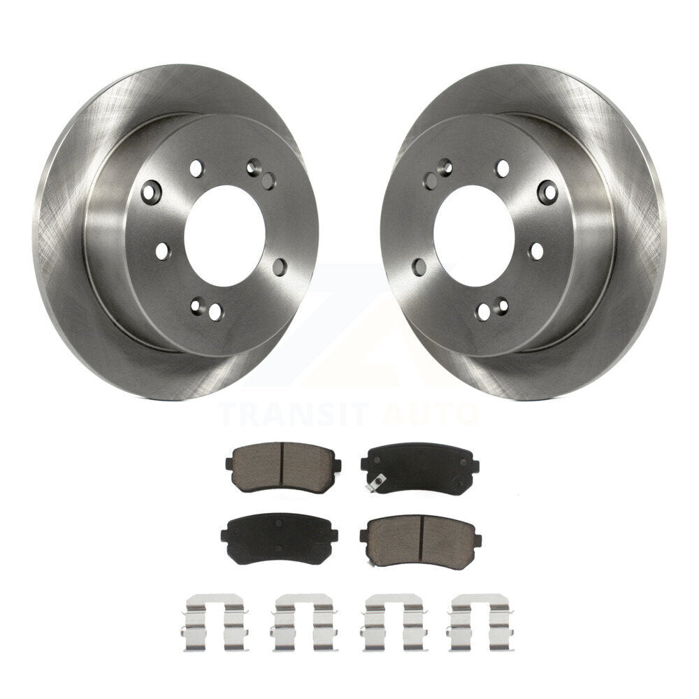 Rear Disc Brake Rotors And Ceramic Pads Kit For Kia Forte Koup Forte5