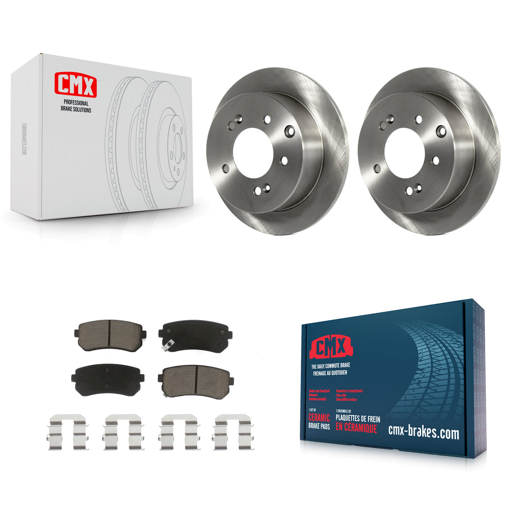 Rear Disc Brake Rotors And Ceramic Pads Kit For Kia Forte Koup Forte5
