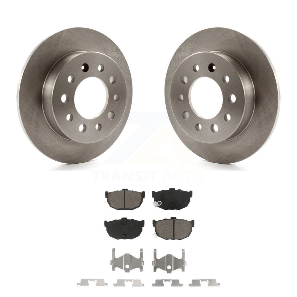 Rear Disc Brake Rotors And Ceramic Pads Kit For 2003-2008 Hyundai Tiburon