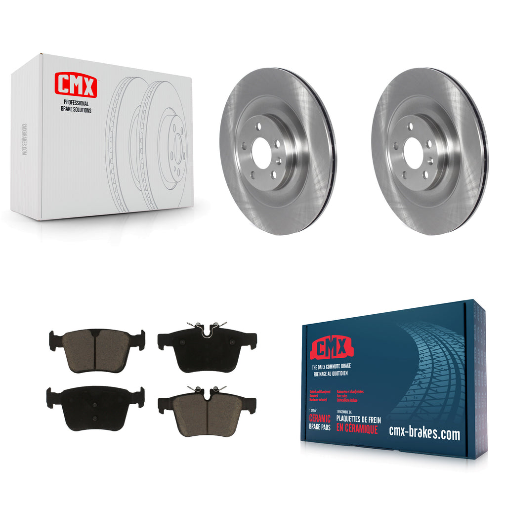 Rear Brake Rotors Ceramic Pad Kit For 16-19 Volvo XC90 With 340mm Diameter Rotor