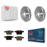 Rear Brake Rotors Ceramic Pad Kit For 16-19 Volvo XC90 With 340mm Diameter Rotor