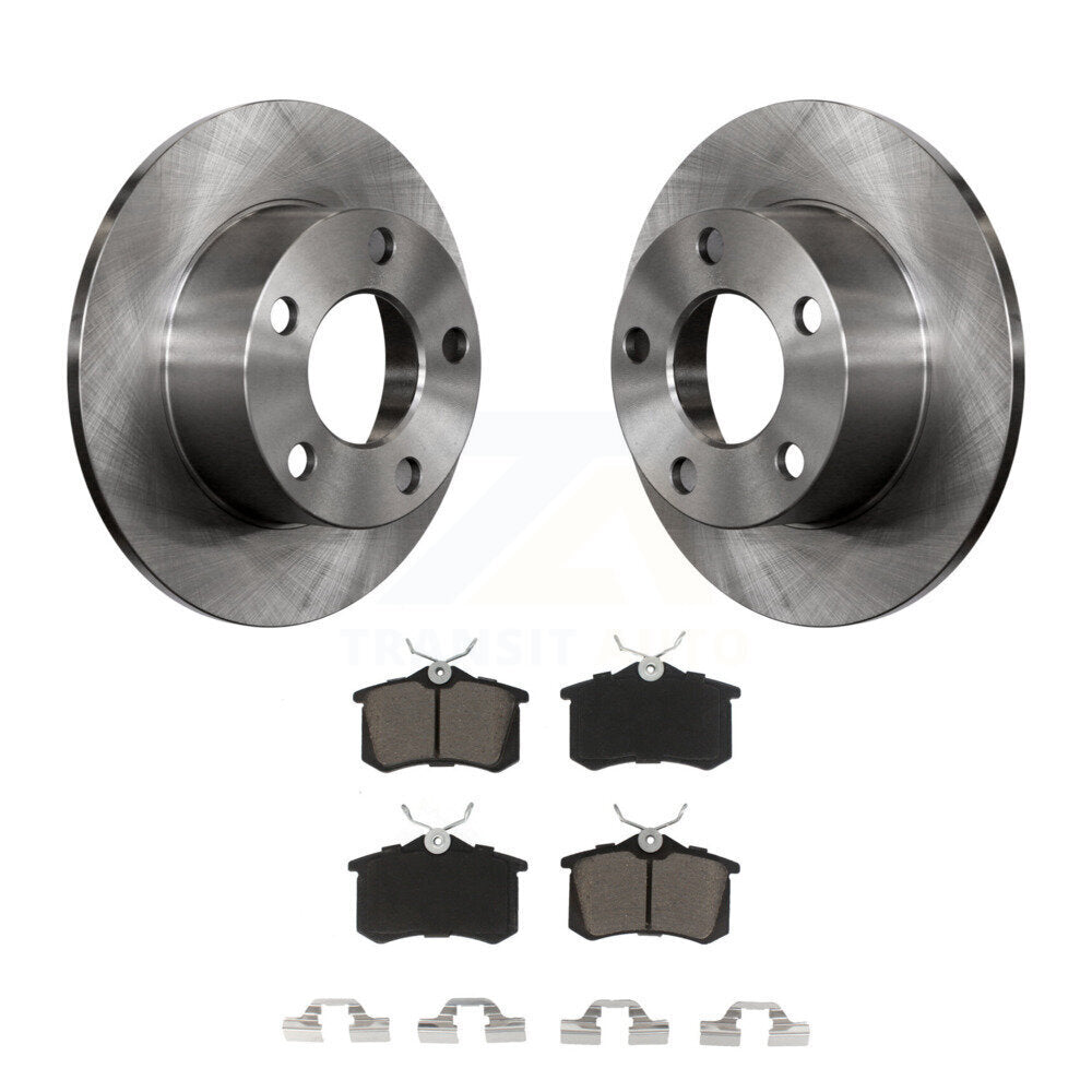 Rear Disc Brake Rotors And Ceramic Pads Kit For Volkswagen Passat Audi A6