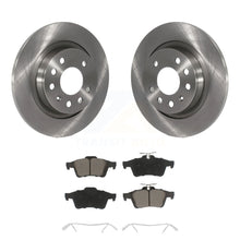 Charger l&#39;image dans la galerie, Rear Disc Brake Rotors And Ceramic Pads Kit For Saab 9-3 9-3X With Solid Rotor