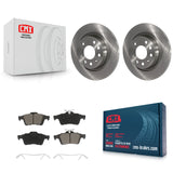 Rear Disc Brake Rotors And Ceramic Pads Kit For Saab 9-3 9-3X With Solid Rotor