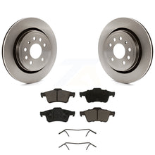 Charger l&#39;image dans la galerie, Rear Disc Brake Rotors Ceramic Pad Kit For 2003 Saab 9-3 Sedan With Vented Rotor