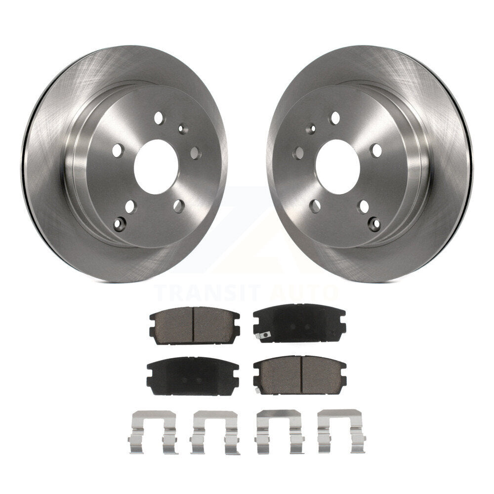 Rear Brake Rotor And Ceramic Pad Kit For 2010-2017 Chevrolet Equinox GMC Terrain