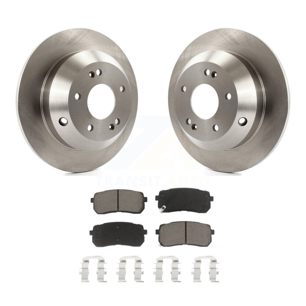 Rear Disc Brake Rotors And Ceramic Pads Kit For 2015-2019 Kia Sedona