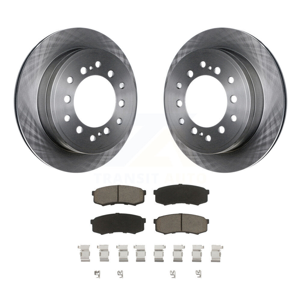 Rear Disc Brake Rotors Ceramic Pad Kit For Toyota 4Runner Lexus GX460 FJ Cruiser