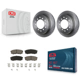 Rear Disc Brake Rotors Ceramic Pad Kit For Toyota 4Runner Lexus GX460 FJ Cruiser
