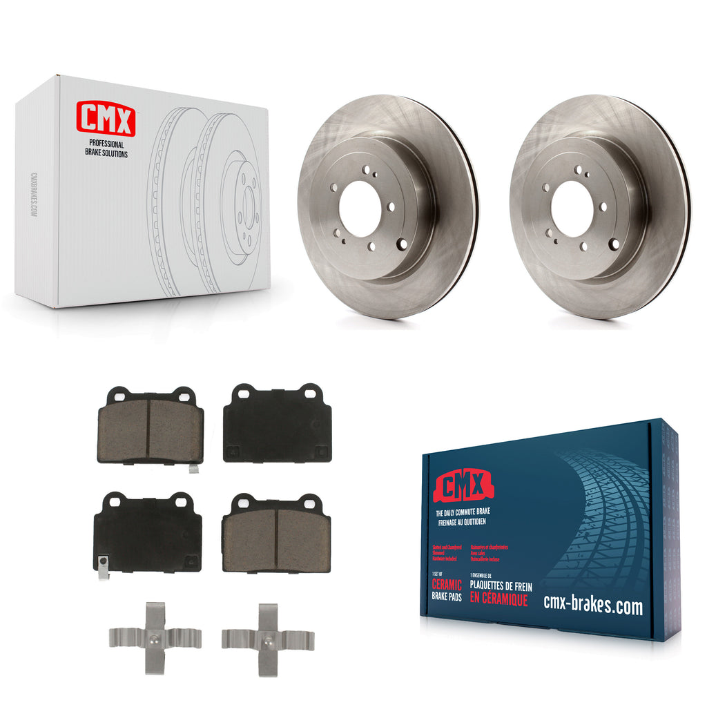 Rear Disc Brake Rotors And Ceramic Pads Kit For Mitsubishi Lancer
