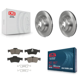 Rear Disc Brake Rotors And Ceramic Pads Kit For Mercedes-Benz CLS550 E550
