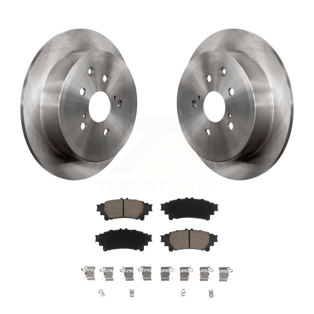 Rear Brake Rotor Ceramic Pad Kit For Toyota Highlander Sienna Lexus RX350 RX450h