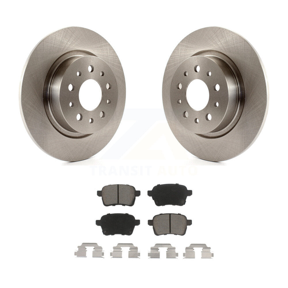 Rear Disc Brake Rotors And Ceramic Pads Kit For 2014-2020 Fiat 500L