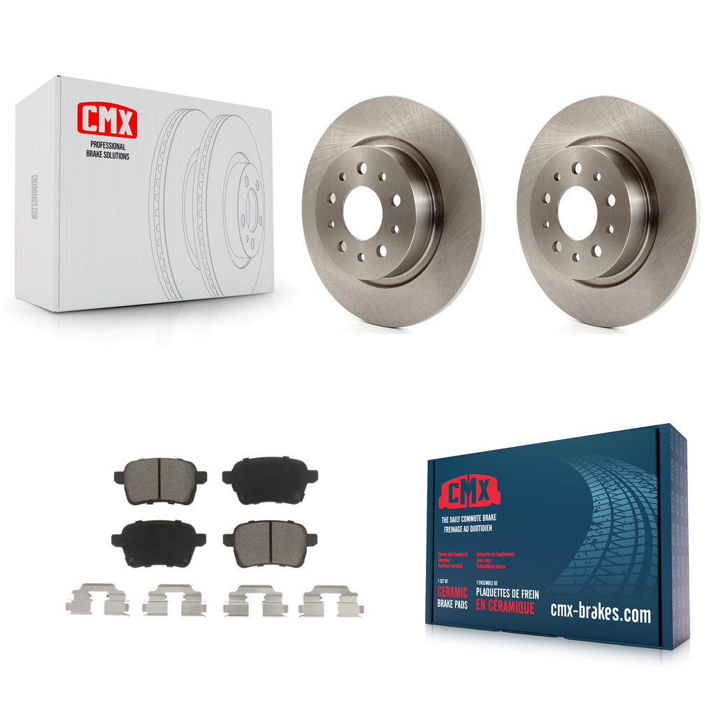 [Rear] 2014-2020 Fiat 500L Premium OE Brake Rotors & Ceramic Pads Kit For Max Braking