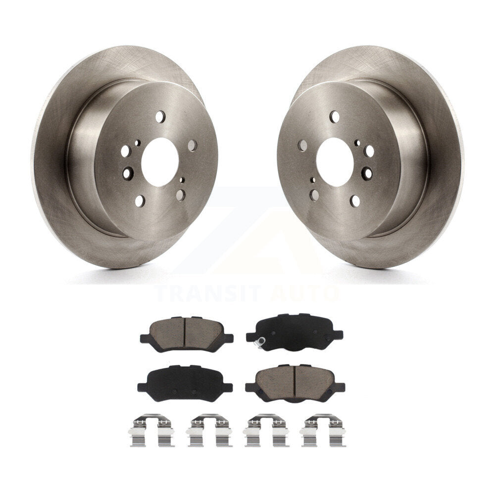 Rear Disc Brake Rotors And Ceramic Pads Kit For 2009-2016 Toyota Venza