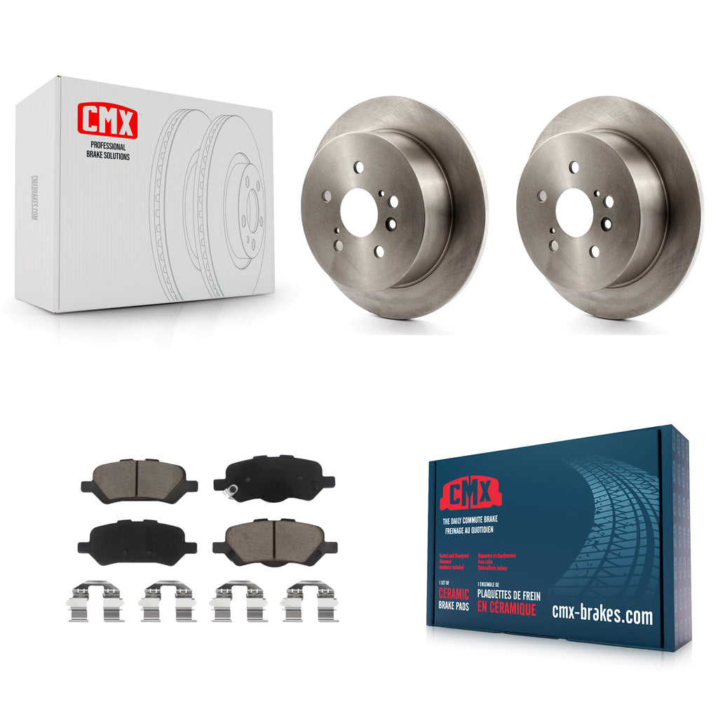[Rear] 2009-2016 Toyota Venza Premium OE Brake Rotors & Ceramic Pads Kit For Max Braking